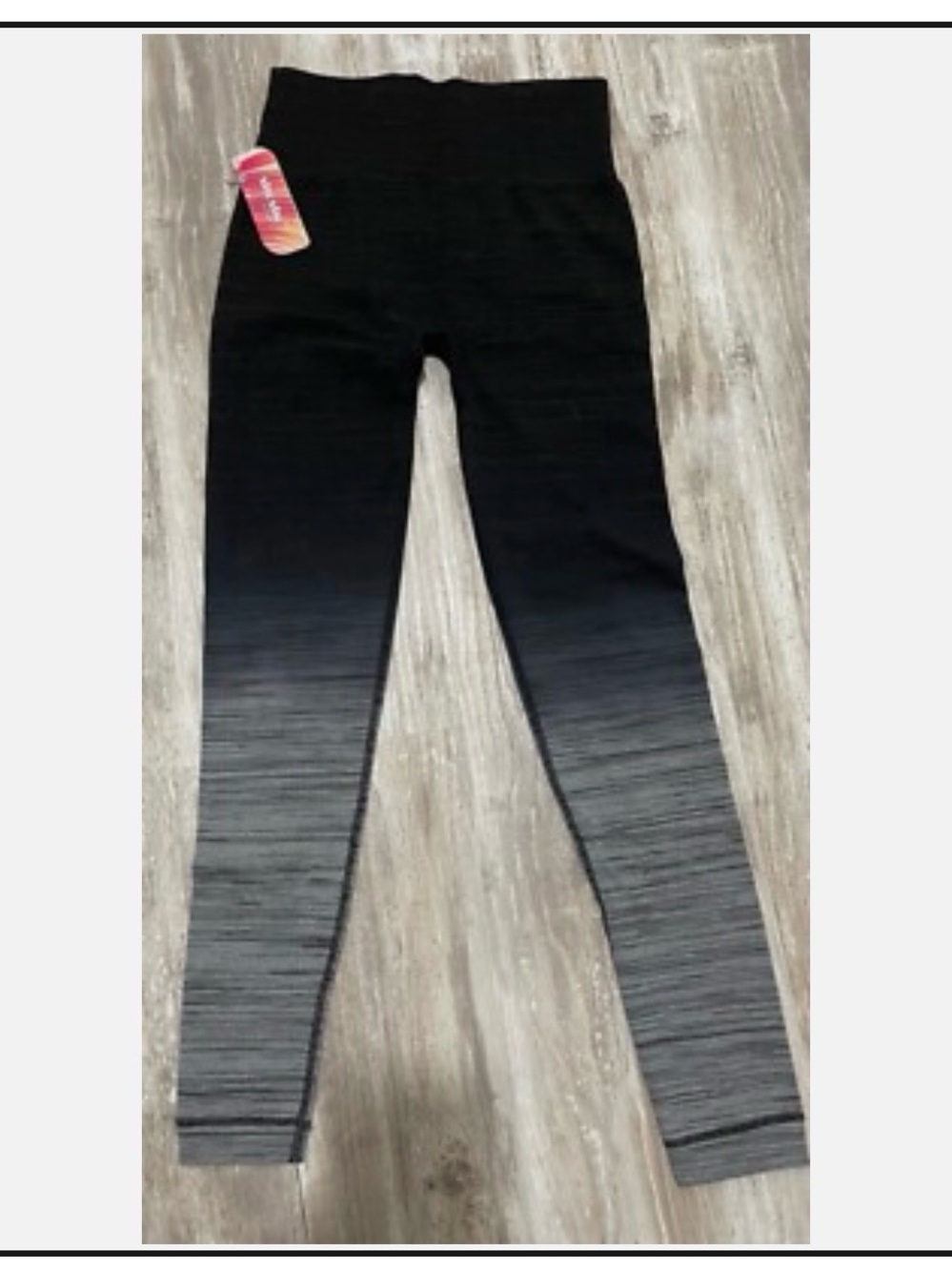 shosho Black-to-Gray Ombre High-Waist Leggings